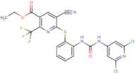 ethyl 5-cyano-6-{[2-({[(2,6-dichloro-4-pyridyl)amino]carbonyl}amino)phenyl]thio}-2-(trifluoromet...