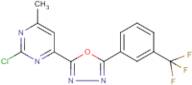 2-(2-Chloro-6-methylpyrimidin-4-yl)-5-[3-(trifluoromethyl)phenyl]-1,3,4-oxadiazole