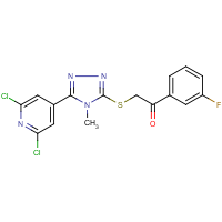 2-{[5-(2,6-dichloro-4-pyridyl)-4-methyl-4H-1,2,4-triazol-3-yl]thio}-1-(3-fluorophenyl)ethan-1-one