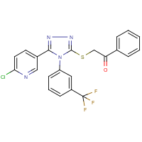 2-({5-(6-chloro-3-pyridyl)-4-[3-(trifluoromethyl)phenyl]-4H-1,2,4-triazol-3-yl}thio)-1-phenylethan…