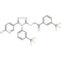 2-({5-(6-chloro-3-pyridyl)-4-[3-(trifluoromethyl)phenyl]-4H-1,2,4-triazol-3-yl}thio)-1-[3-(trifl...