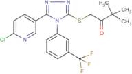 1-({5-(6-chloro-3-pyridyl)-4-[3-(trifluoromethyl)phenyl]-4H-1,2,4-triazol-3-yl}thio)-3,3-dimethy...