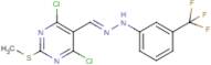 4,6-dichloro-2-(methylthio)pyrimidine-5-carboxaldehyde 5-[3-(trifluoromethyl)phenyl]hydrazone