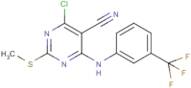 4-Chloro-2-(methylthio)-6-[3-(trifluoromethyl)anilino]pyrimidine-5-carbonitrile