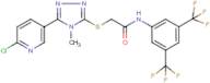 N1-[3,5-di(trifluoromethyl)phenyl]-2-{[5-(6-chloro-3-pyridyl)-4-methyl-4H-1,2,4-triazol-3-yl]thi...