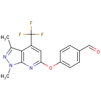 4-{[1,3-Dimethyl-4-(trifluoromethyl)-1H-pyrazolo[3,4-b]pyridin-6-yl]oxy}benzaldehyde