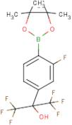 1,1,1,3,3,3-Hexafluoro-2-[3-fluoro-4-(4,4,5,5-tetramethyl-1,3,2-dioxaborolan-2-yl)phenyl]propan-2-ol