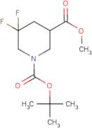 Methyl 5,5-difluoropiperidine-3-carboxylate, N-BOC protected