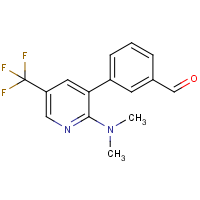 3-[2-Dimethylamino-5-(trifluoromethyl)pyridin-3-yl]benzaldehyde