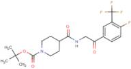 tert-Butyl 4-((2-(4-fluoro-3-(trifluoromethyl)phenyl)-2-oxoethyl)carbamoyl)piperidine-1-carboxylate