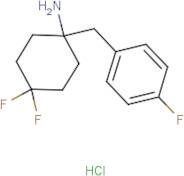 4,4-Difluoro-1-[(4-fluorophenyl)methyl]cyclohexan-1-amine hydrochloride