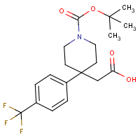 2-{1-(tert-Butoxycarbonyl)-4-[4-(trifluoromethyl)phenyl]piperidin-4-yl}acetic acid