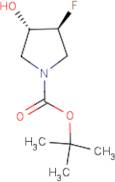 trans-3-Fluoro-4-hydroxypyrrolidine, N-BOC protected