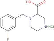 1-(3-Fluoro-benzyl)-piperazine-2-carboxylic acid hydrochloride