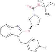 (R)-3-[1-(4-Fluoro-benzyl)-1H-benzoimidazol-2-yloxy]-pyrrolidine-1-carboxylic acid tert-butyl ester
