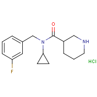 Piperidine-3-carboxylic acid cyclopropyl-(3-fluoro-benzyl)-amide hydrochloride