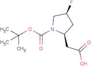 [(2R,4S)-4-Fluoropyrrolidin-2-yl]acetic acid, N-BOC protected