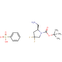 N-t-BOC-4,4-Difluoro-(2S)-aminomethylpyrrolidine benzensulfonate