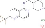 N-(Piperidin-4-ylmethyl)-2-(trifluoromethyl)-1,6-naphthyridin-5-amine hydrochloride hydrate