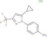 4-[5-Cyclopropyl-3-(trifluoromethyl)-1H-pyrazol-1-yl]aniline hydrochloride