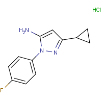 3-Cyclopropyl-1-(4-fluorophenyl)-1H-pyrazol-5-amine hydrochloride