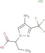 2-[4-Amino-3-(trifluoromethyl)-1H-pyrazol-1-yl]butanoic acid hydrochloride