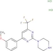 4-(3-Methoxyphenyl)-2-(piperazin-1-yl)-6-(trifluoromethyl)pyrimidine dihydrochloride