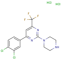 4-(3,4-Dichlorophenyl)-2-(piperazin-1-yl)-6-(trifluoromethyl)pyrimidine dihydrochloride