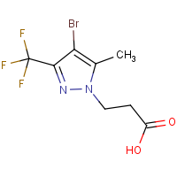 3-[4-Bromo-5-methyl-3-(trifluoromethyl)-1H-pyrazol-1-yl]propanoic acid