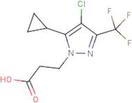 3-[4-Chloro-5-cyclopropyl-3-(trifluoromethyl)-1H-pyrazol-1-yl]propanoic acid