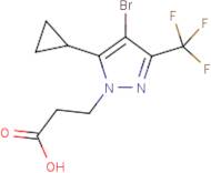 3-[4-Bromo-5-cyclopropyl-3-(trifluoromethyl)-1H-pyrazol-1-yl]propanoic acid