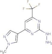 2-Hydrazinyl-4-(1-methyl-1H-pyrazol-4-yl)-6-(trifluoromethyl)pyrimidine