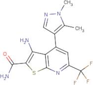 3-Amino-4-(1,5-dimethyl-1H-pyrazol-4-yl)-6-(trifluoromethyl)thieno[2,3-b]pyridine-2-carboxamide
