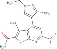 3-Amino-6-(difluoromethyl)-4-(1-ethyl-3-methyl-1H-pyrazol-4-yl)thieno[2,3-b]pyridine-2-carboxamide