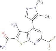 3-Amino-6-(difluoromethyl)-4-(1,5-dimethyl-1H-pyrazol-4-yl)thieno[2,3-b]pyridine-2-carboxamide