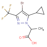 2-[4-Bromo-5-cyclopropyl-3-(trifluoromethyl)-1H-pyrazol-1-yl]propanoic acid