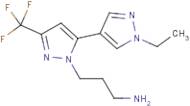 3-[1'-Ethyl-5-(trifluoromethyl)-1'H,2H-3,4'-bipyrazol-2-yl]propan-1-amine