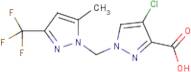 4-Chloro-1-{[5-methyl-3-(trifluoromethyl)-1H-pyrazol-1-yl]methyl}-1H-pyrazole-3-carboxylic acid