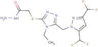 2-[(5-{[3,5-Bis(difluoromethyl)-1H-pyrazol-1-yl]methyl}-4-ethyl-4H-1,2,4-triazol-3-yl)sulfanyl]acetohydrazide