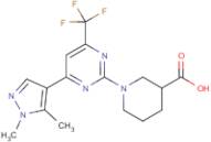 1-[4-(1,5-Dimethyl-1H-pyrazol-4-yl)-6-(trifluoromethyl)pyrimidin-2-yl]piperidine-3-carboxylic acid