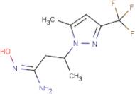 (1E)-N'-Hydroxy-3-[5-methyl-3-(trifluoromethyl)-1H-pyrazol-1-yl]butanimidamide