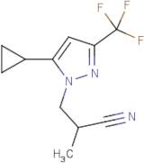 3-[5-Cyclopropyl-3-(trifluoromethyl)-1H-pyrazol-1-yl]-2-methylpropanenitrile