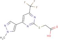 {[4-(1-Methyl-1H-pyrazol-4-yl)-6-(trifluoromethyl)pyrimidin-2-yl]sulfanyl}acetic acid