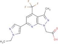 [6-(1-Ethyl-1H-pyrazol-4-yl)-3-methyl-4-(trifluoromethyl)-1H-pyrazolo[3,4-b]pyridin-1-yl]acetic acid