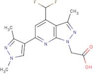 [4-(Difluoromethyl)-6-(1,3-dimethyl-1H-pyrazol-4-yl)-3-methyl-1H-pyrazolo[3,4-b]pyridin-1-yl]acetic acid