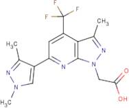 [6-(1,3-Dimethyl-1H-pyrazol-4-yl)-3-methyl-4-(trifluoromethyl)-1H-pyrazolo[3,4-b]pyridin-1-yl]acet…