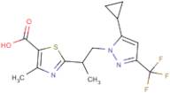 2-{1-[5-Cyclopropyl-3-(trifluoromethyl)-1H-pyrazol-1-yl]propan-2-yl}-4-methyl-1,3-thiazole-5-carboxy