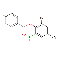 3-Bromo-2-(4'-fluorobenzyloxy)-5-methylphenylboronic acid