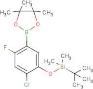 4-Chloro-2-fluoro-5-(TBDMSO)phenylboronic acid, pinacol ester