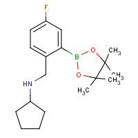 2-(Cyclopentylamino)methyl-5-fluorophenylboronic acid, pinacol ester